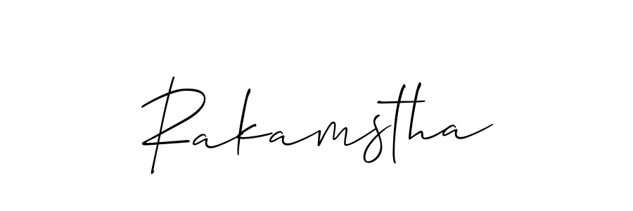 Similarly Allison_Script is the best handwritten signature design. Signature creator online .You can use it as an online autograph creator for name Rakamstha. Rakamstha signature style 2 images and pictures png