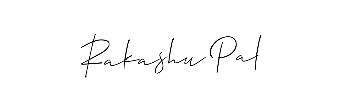 Create a beautiful signature design for name Rakashu Pal. With this signature (Allison_Script) fonts, you can make a handwritten signature for free. Rakashu Pal signature style 2 images and pictures png