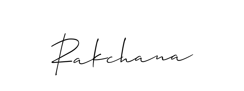 Make a short Rakchana signature style. Manage your documents anywhere anytime using Allison_Script. Create and add eSignatures, submit forms, share and send files easily. Rakchana signature style 2 images and pictures png