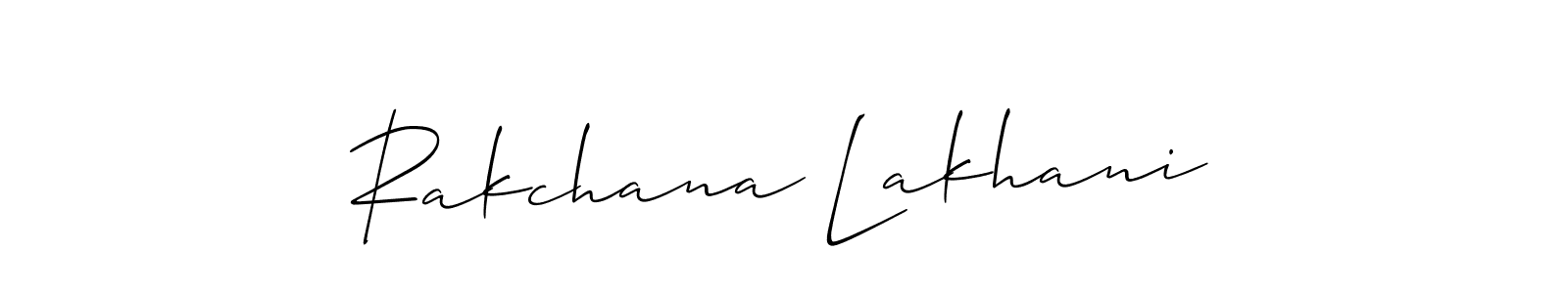 Here are the top 10 professional signature styles for the name Rakchana Lakhani. These are the best autograph styles you can use for your name. Rakchana Lakhani signature style 2 images and pictures png