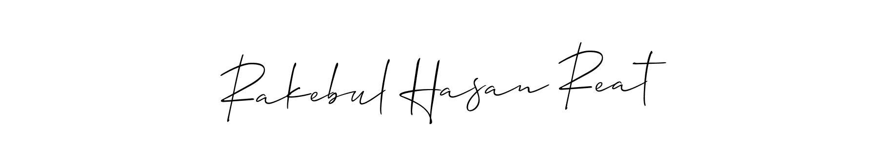 Also we have Rakebul Hasan Reat name is the best signature style. Create professional handwritten signature collection using Allison_Script autograph style. Rakebul Hasan Reat signature style 2 images and pictures png