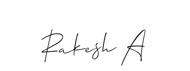 How to Draw Rakesh A signature style? Allison_Script is a latest design signature styles for name Rakesh A. Rakesh A signature style 2 images and pictures png