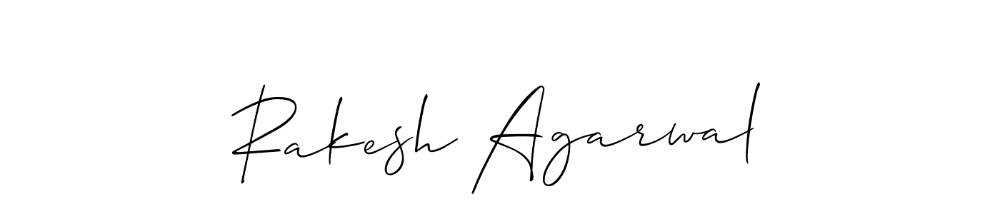 How to make Rakesh Agarwal name signature. Use Allison_Script style for creating short signs online. This is the latest handwritten sign. Rakesh Agarwal signature style 2 images and pictures png