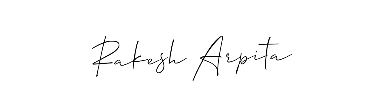 Make a short Rakesh Arpita signature style. Manage your documents anywhere anytime using Allison_Script. Create and add eSignatures, submit forms, share and send files easily. Rakesh Arpita signature style 2 images and pictures png