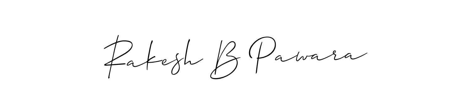 Design your own signature with our free online signature maker. With this signature software, you can create a handwritten (Allison_Script) signature for name Rakesh B Pawara. Rakesh B Pawara signature style 2 images and pictures png