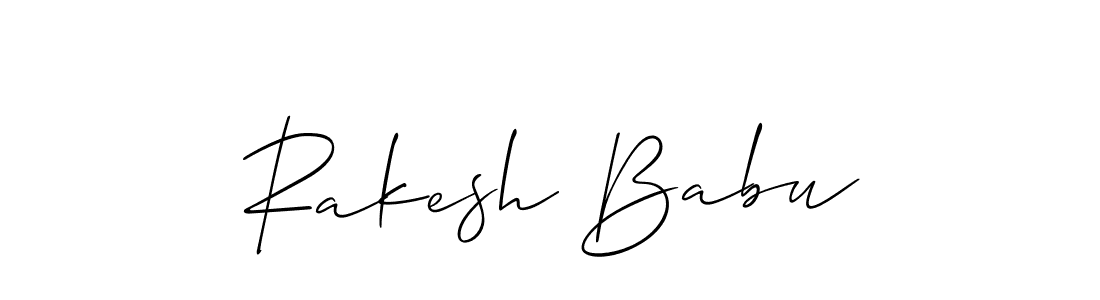 Create a beautiful signature design for name Rakesh Babu. With this signature (Allison_Script) fonts, you can make a handwritten signature for free. Rakesh Babu signature style 2 images and pictures png