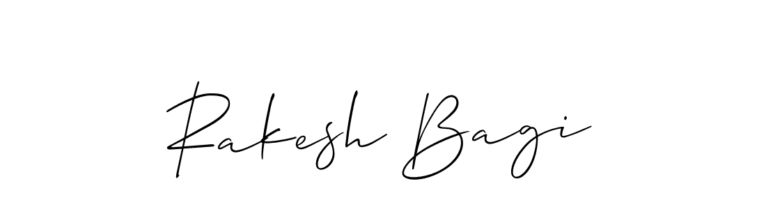 Create a beautiful signature design for name Rakesh Bagi. With this signature (Allison_Script) fonts, you can make a handwritten signature for free. Rakesh Bagi signature style 2 images and pictures png