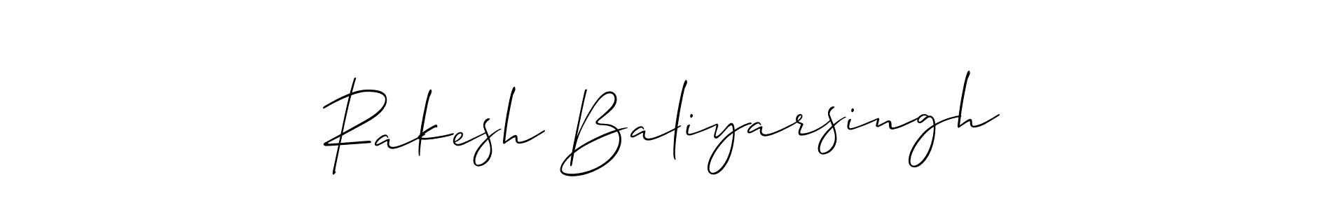 Make a short Rakesh Baliyarsingh signature style. Manage your documents anywhere anytime using Allison_Script. Create and add eSignatures, submit forms, share and send files easily. Rakesh Baliyarsingh signature style 2 images and pictures png