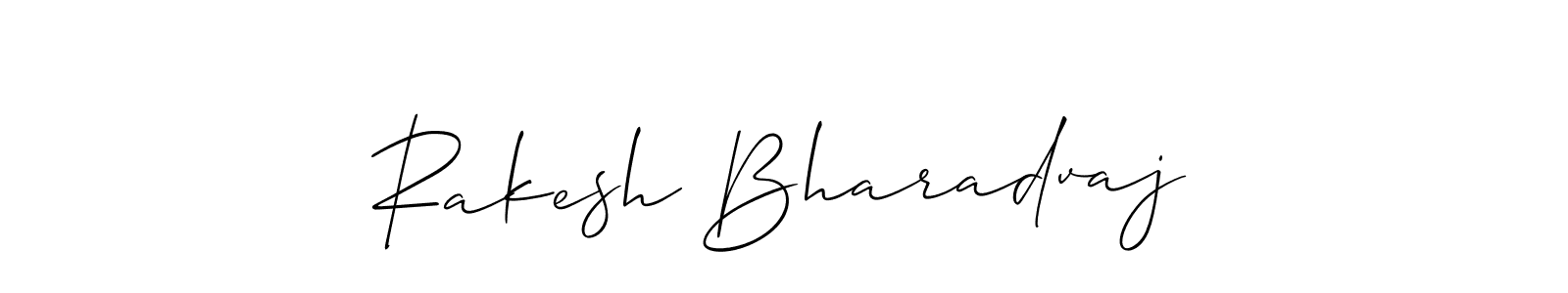 How to make Rakesh Bharadvaj name signature. Use Allison_Script style for creating short signs online. This is the latest handwritten sign. Rakesh Bharadvaj signature style 2 images and pictures png