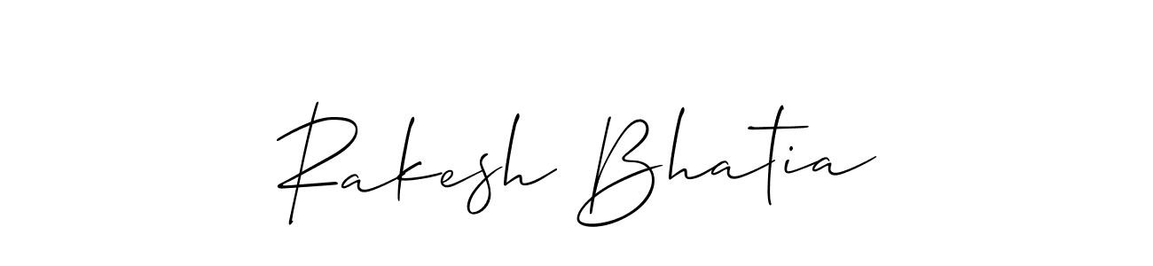 You should practise on your own different ways (Allison_Script) to write your name (Rakesh Bhatia) in signature. don't let someone else do it for you. Rakesh Bhatia signature style 2 images and pictures png