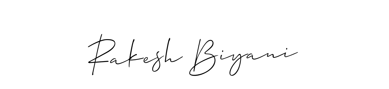 Make a beautiful signature design for name Rakesh Biyani. With this signature (Allison_Script) style, you can create a handwritten signature for free. Rakesh Biyani signature style 2 images and pictures png