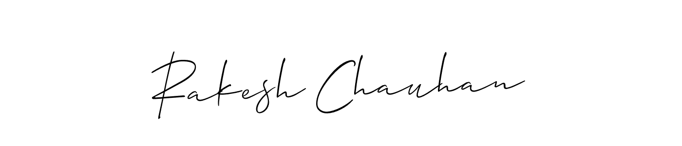 How to make Rakesh Chauhan name signature. Use Allison_Script style for creating short signs online. This is the latest handwritten sign. Rakesh Chauhan signature style 2 images and pictures png