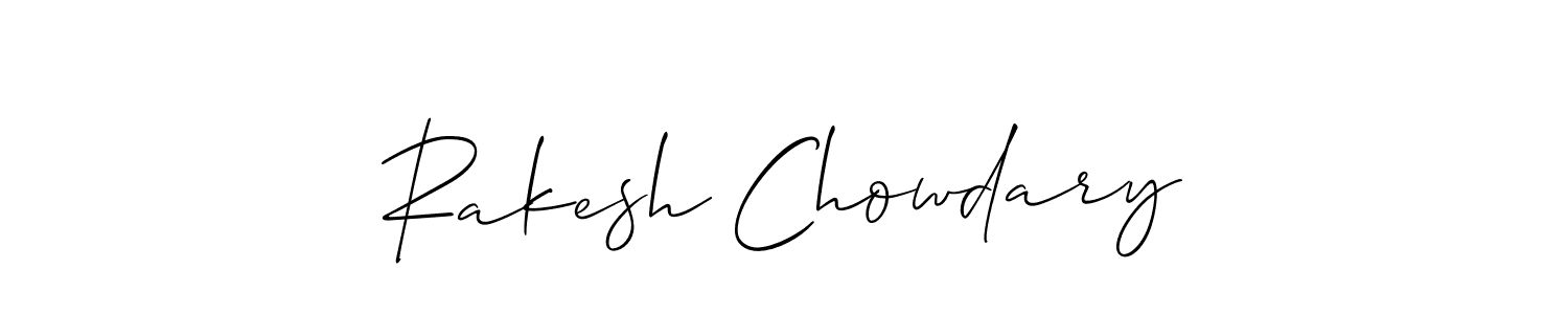 The best way (Allison_Script) to make a short signature is to pick only two or three words in your name. The name Rakesh Chowdary include a total of six letters. For converting this name. Rakesh Chowdary signature style 2 images and pictures png