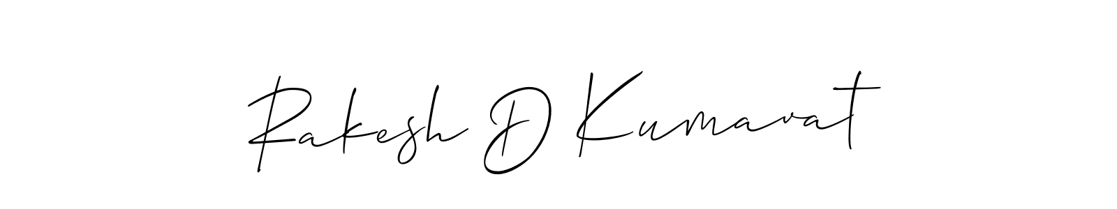 You should practise on your own different ways (Allison_Script) to write your name (Rakesh D Kumavat) in signature. don't let someone else do it for you. Rakesh D Kumavat signature style 2 images and pictures png
