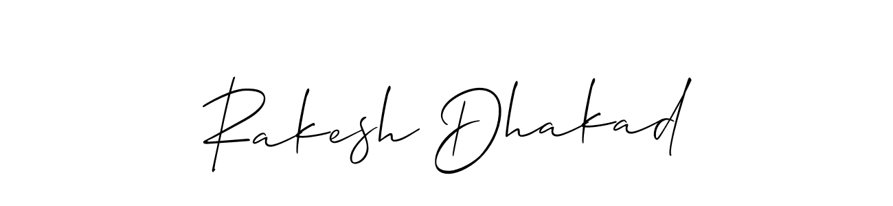 How to make Rakesh Dhakad signature? Allison_Script is a professional autograph style. Create handwritten signature for Rakesh Dhakad name. Rakesh Dhakad signature style 2 images and pictures png
