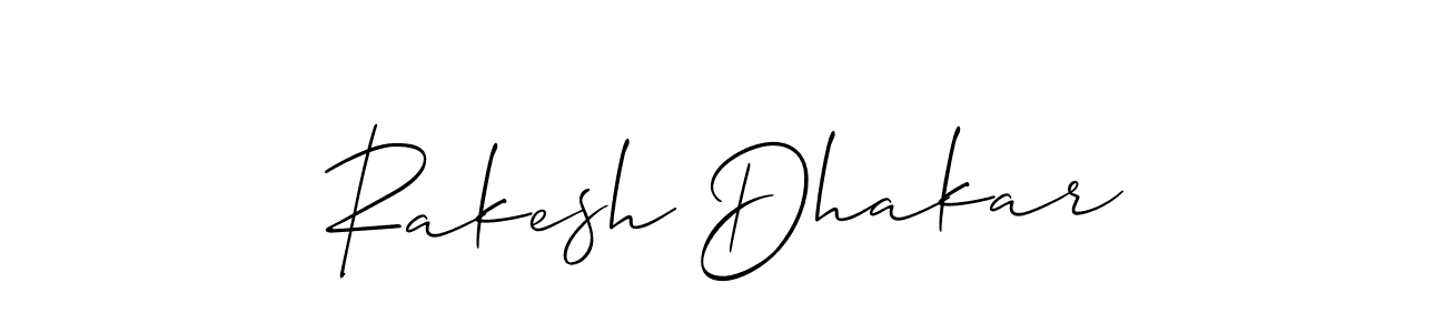 Rakesh Dhakar stylish signature style. Best Handwritten Sign (Allison_Script) for my name. Handwritten Signature Collection Ideas for my name Rakesh Dhakar. Rakesh Dhakar signature style 2 images and pictures png