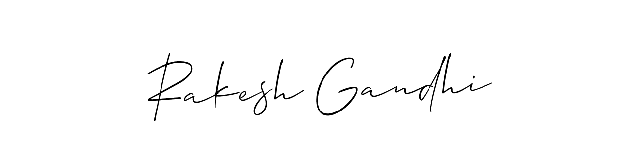 Also we have Rakesh Gandhi name is the best signature style. Create professional handwritten signature collection using Allison_Script autograph style. Rakesh Gandhi signature style 2 images and pictures png