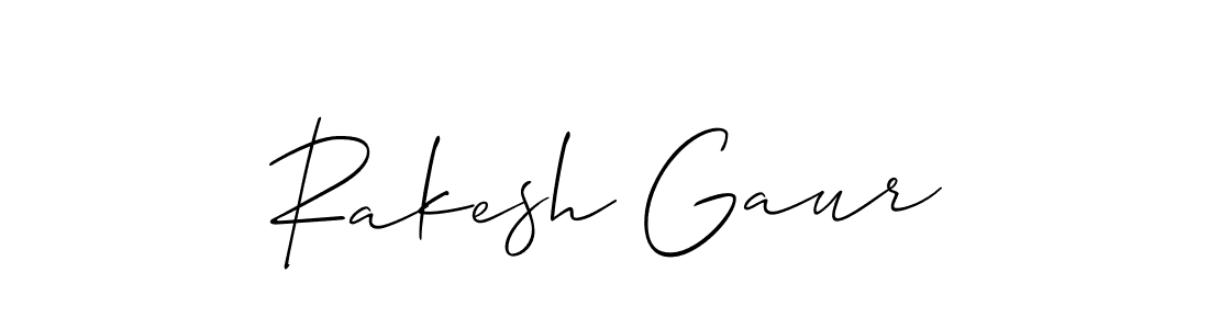 How to make Rakesh Gaur name signature. Use Allison_Script style for creating short signs online. This is the latest handwritten sign. Rakesh Gaur signature style 2 images and pictures png