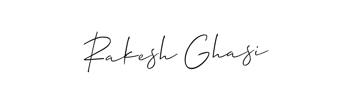 Create a beautiful signature design for name Rakesh Ghasi. With this signature (Allison_Script) fonts, you can make a handwritten signature for free. Rakesh Ghasi signature style 2 images and pictures png