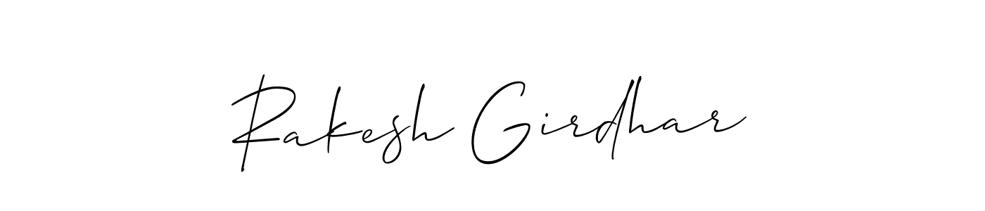 Use a signature maker to create a handwritten signature online. With this signature software, you can design (Allison_Script) your own signature for name Rakesh Girdhar. Rakesh Girdhar signature style 2 images and pictures png
