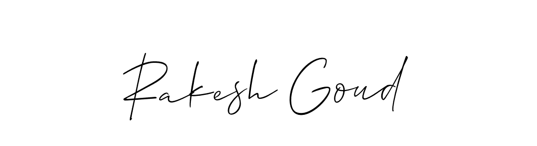 Use a signature maker to create a handwritten signature online. With this signature software, you can design (Allison_Script) your own signature for name Rakesh Goud. Rakesh Goud signature style 2 images and pictures png