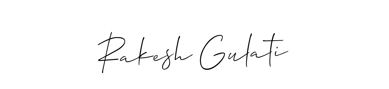 You should practise on your own different ways (Allison_Script) to write your name (Rakesh Gulati) in signature. don't let someone else do it for you. Rakesh Gulati signature style 2 images and pictures png