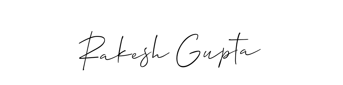 How to make Rakesh Gupta name signature. Use Allison_Script style for creating short signs online. This is the latest handwritten sign. Rakesh Gupta signature style 2 images and pictures png