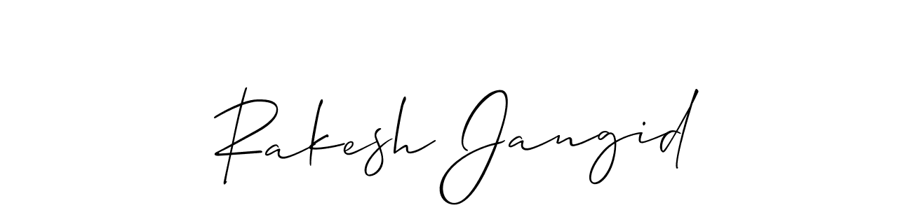 How to make Rakesh Jangid signature? Allison_Script is a professional autograph style. Create handwritten signature for Rakesh Jangid name. Rakesh Jangid signature style 2 images and pictures png
