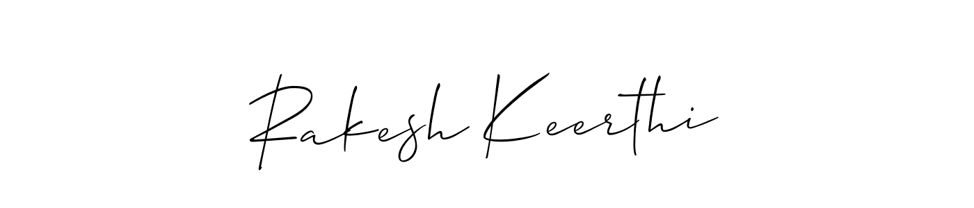 Create a beautiful signature design for name Rakesh Keerthi. With this signature (Allison_Script) fonts, you can make a handwritten signature for free. Rakesh Keerthi signature style 2 images and pictures png