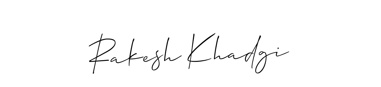 It looks lik you need a new signature style for name Rakesh Khadgi. Design unique handwritten (Allison_Script) signature with our free signature maker in just a few clicks. Rakesh Khadgi signature style 2 images and pictures png