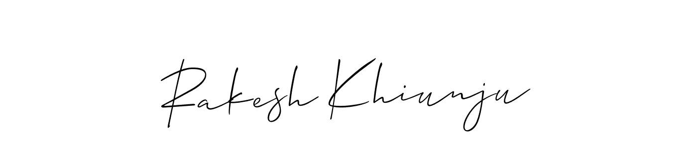 Rakesh Khiunju stylish signature style. Best Handwritten Sign (Allison_Script) for my name. Handwritten Signature Collection Ideas for my name Rakesh Khiunju. Rakesh Khiunju signature style 2 images and pictures png