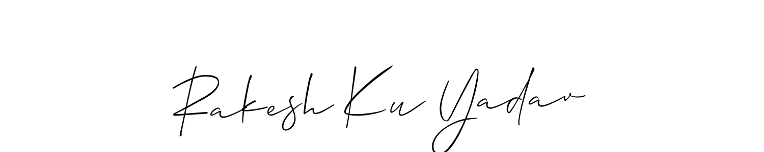 Rakesh Ku Yadav stylish signature style. Best Handwritten Sign (Allison_Script) for my name. Handwritten Signature Collection Ideas for my name Rakesh Ku Yadav. Rakesh Ku Yadav signature style 2 images and pictures png