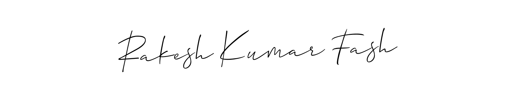 How to Draw Rakesh Kumar Fash signature style? Allison_Script is a latest design signature styles for name Rakesh Kumar Fash. Rakesh Kumar Fash signature style 2 images and pictures png