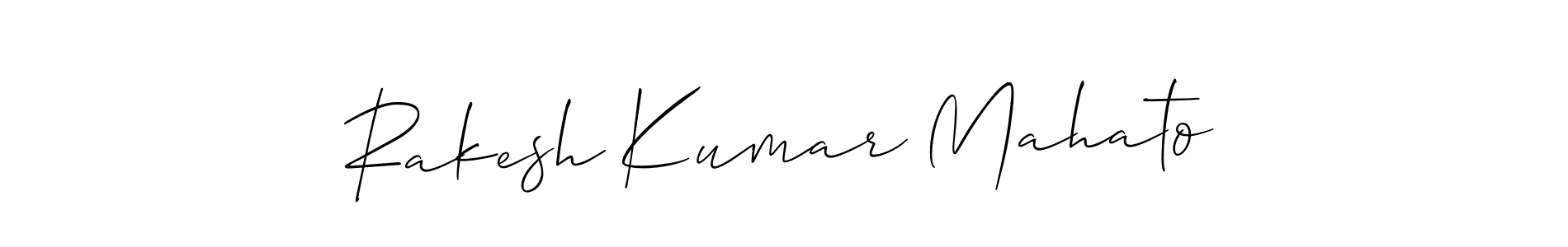 Create a beautiful signature design for name Rakesh Kumar Mahato. With this signature (Allison_Script) fonts, you can make a handwritten signature for free. Rakesh Kumar Mahato signature style 2 images and pictures png
