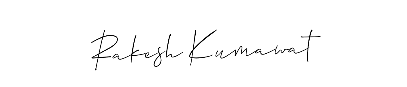 Allison_Script is a professional signature style that is perfect for those who want to add a touch of class to their signature. It is also a great choice for those who want to make their signature more unique. Get Rakesh Kumawat name to fancy signature for free. Rakesh Kumawat signature style 2 images and pictures png