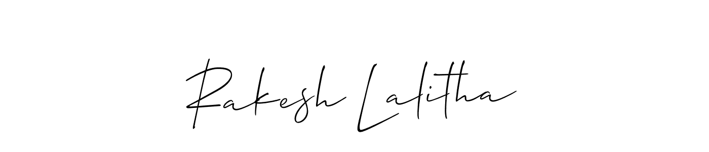 It looks lik you need a new signature style for name Rakesh Lalitha. Design unique handwritten (Allison_Script) signature with our free signature maker in just a few clicks. Rakesh Lalitha signature style 2 images and pictures png