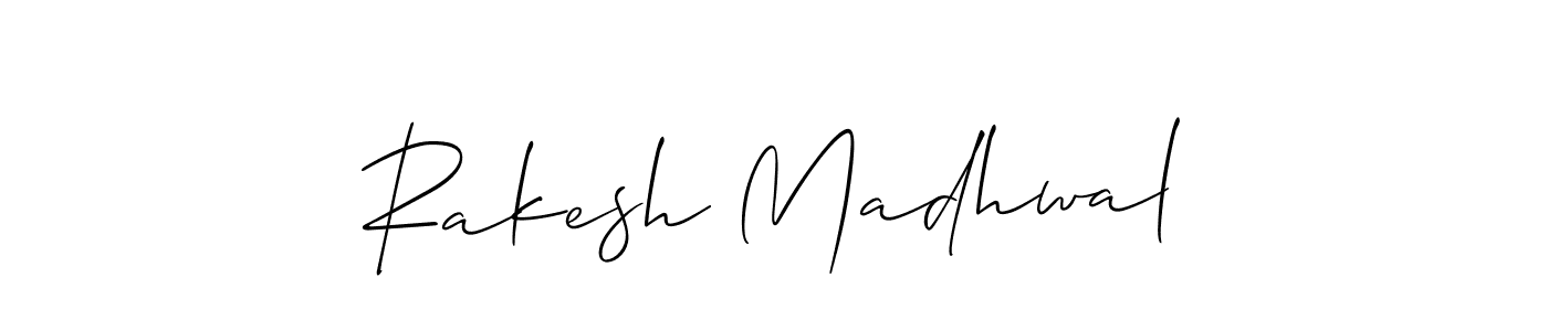 Rakesh Madhwal stylish signature style. Best Handwritten Sign (Allison_Script) for my name. Handwritten Signature Collection Ideas for my name Rakesh Madhwal. Rakesh Madhwal signature style 2 images and pictures png