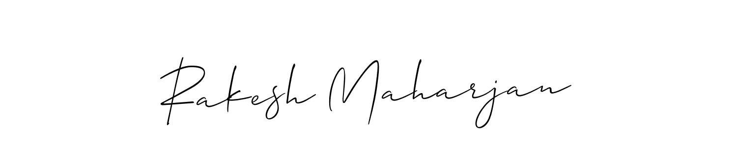 The best way (Allison_Script) to make a short signature is to pick only two or three words in your name. The name Rakesh Maharjan include a total of six letters. For converting this name. Rakesh Maharjan signature style 2 images and pictures png