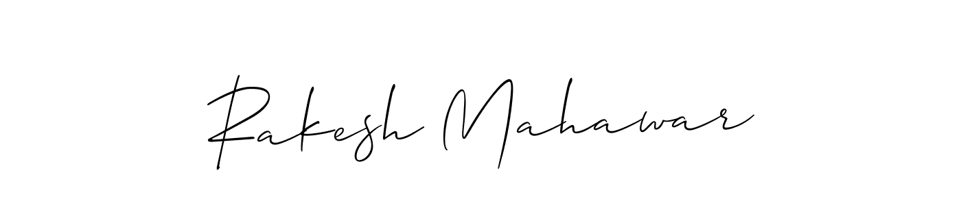 The best way (Allison_Script) to make a short signature is to pick only two or three words in your name. The name Rakesh Mahawar include a total of six letters. For converting this name. Rakesh Mahawar signature style 2 images and pictures png