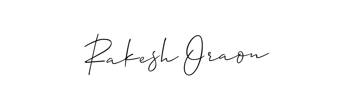Design your own signature with our free online signature maker. With this signature software, you can create a handwritten (Allison_Script) signature for name Rakesh Oraon. Rakesh Oraon signature style 2 images and pictures png