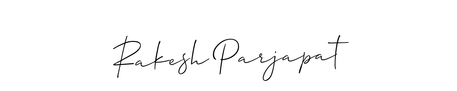 How to make Rakesh Parjapat signature? Allison_Script is a professional autograph style. Create handwritten signature for Rakesh Parjapat name. Rakesh Parjapat signature style 2 images and pictures png
