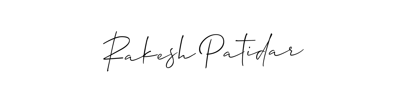 if you are searching for the best signature style for your name Rakesh Patidar. so please give up your signature search. here we have designed multiple signature styles  using Allison_Script. Rakesh Patidar signature style 2 images and pictures png