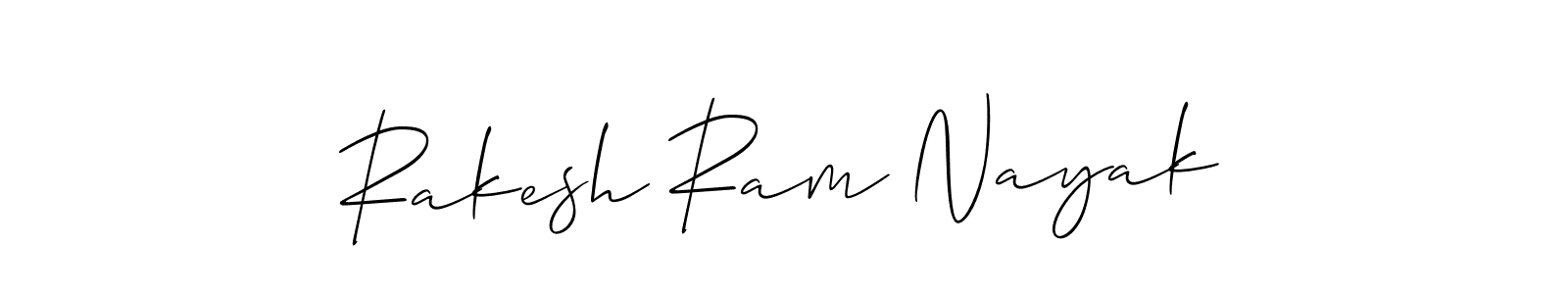 How to make Rakesh Ram Nayak name signature. Use Allison_Script style for creating short signs online. This is the latest handwritten sign. Rakesh Ram Nayak signature style 2 images and pictures png