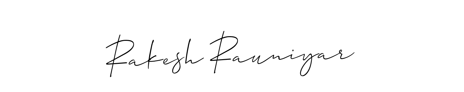 Use a signature maker to create a handwritten signature online. With this signature software, you can design (Allison_Script) your own signature for name Rakesh Rauniyar. Rakesh Rauniyar signature style 2 images and pictures png