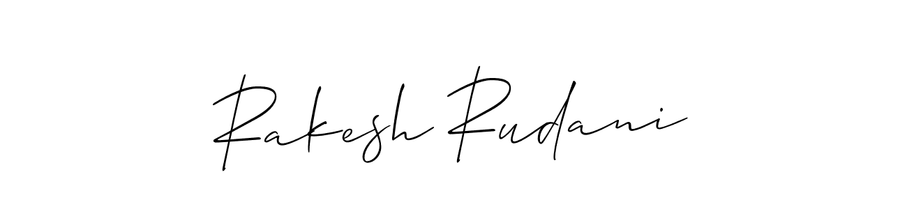 Use a signature maker to create a handwritten signature online. With this signature software, you can design (Allison_Script) your own signature for name Rakesh Rudani. Rakesh Rudani signature style 2 images and pictures png