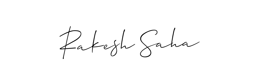 Use a signature maker to create a handwritten signature online. With this signature software, you can design (Allison_Script) your own signature for name Rakesh Saha. Rakesh Saha signature style 2 images and pictures png