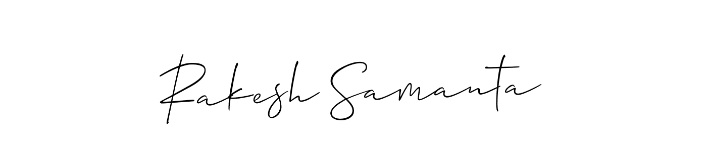 Use a signature maker to create a handwritten signature online. With this signature software, you can design (Allison_Script) your own signature for name Rakesh Samanta. Rakesh Samanta signature style 2 images and pictures png