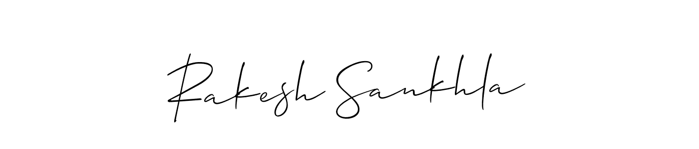 Similarly Allison_Script is the best handwritten signature design. Signature creator online .You can use it as an online autograph creator for name Rakesh Sankhla. Rakesh Sankhla signature style 2 images and pictures png