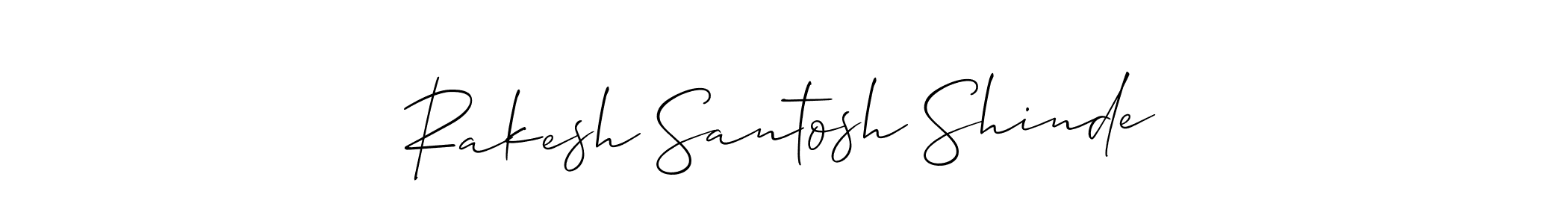 The best way (Allison_Script) to make a short signature is to pick only two or three words in your name. The name Rakesh Santosh Shinde include a total of six letters. For converting this name. Rakesh Santosh Shinde signature style 2 images and pictures png