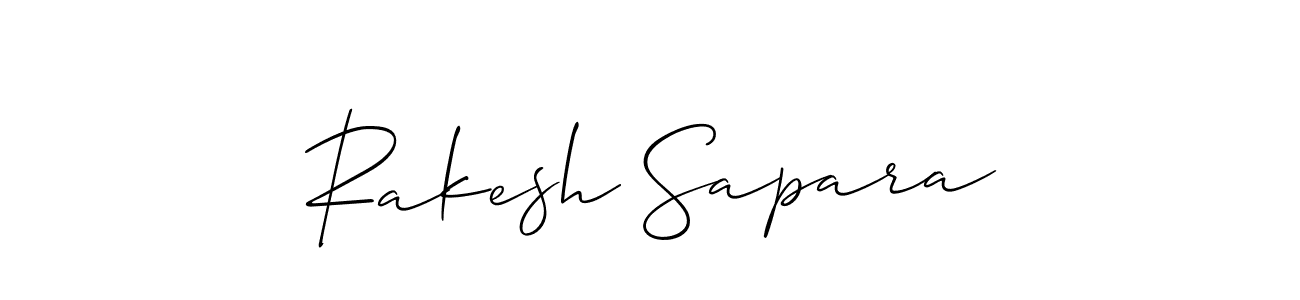 Make a short Rakesh Sapara signature style. Manage your documents anywhere anytime using Allison_Script. Create and add eSignatures, submit forms, share and send files easily. Rakesh Sapara signature style 2 images and pictures png